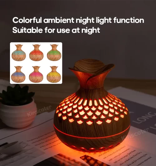 Woodgrain Flower Humidifier2